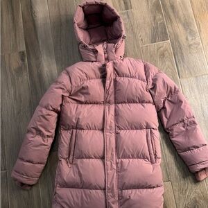 Aritzia Mauve Puffer Coat
